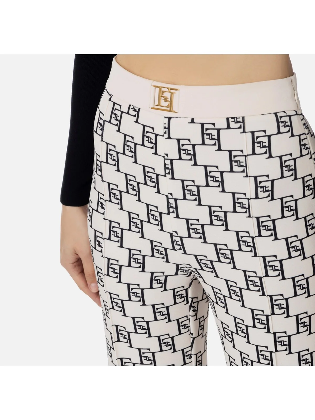 ELISABETTA FRANCHI Pantalone Donna  PAS1541E2 E84 Avorio - Image 3