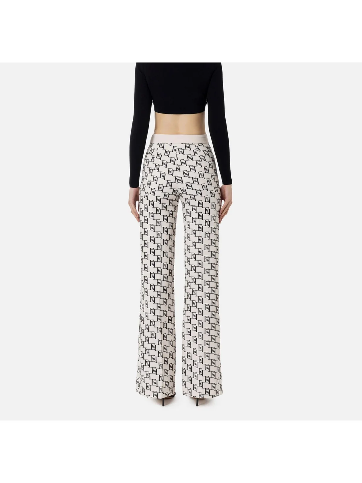 ELISABETTA FRANCHI Pantalone Donna  PAS1541E2 E84 Avorio - Image 4