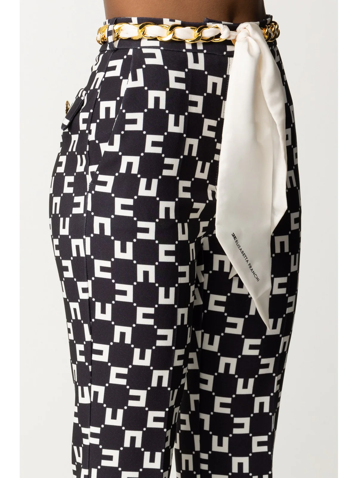 ELISABETTA FRANCHI Pantalone Donna  PAS1641E2 685 Nero - Image 4