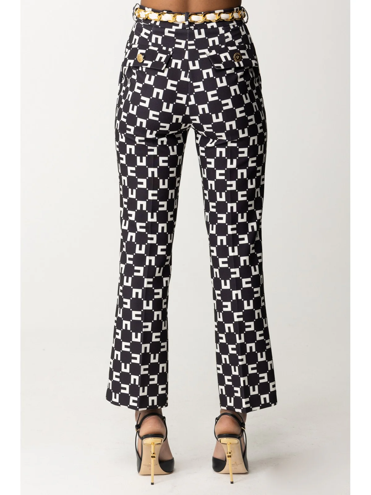 ELISABETTA FRANCHI Pantalone Donna  PAS1641E2 685 Nero - Image 5