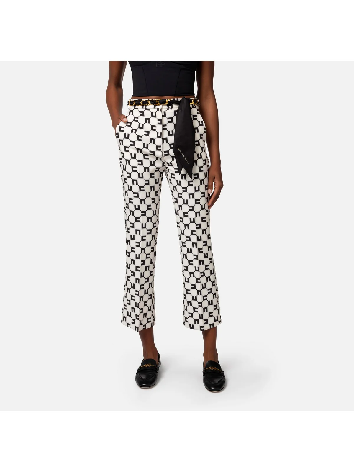ELISABETTA FRANCHI Pantalone Donna  PAS1641E2 E84 Avorio - Image 2