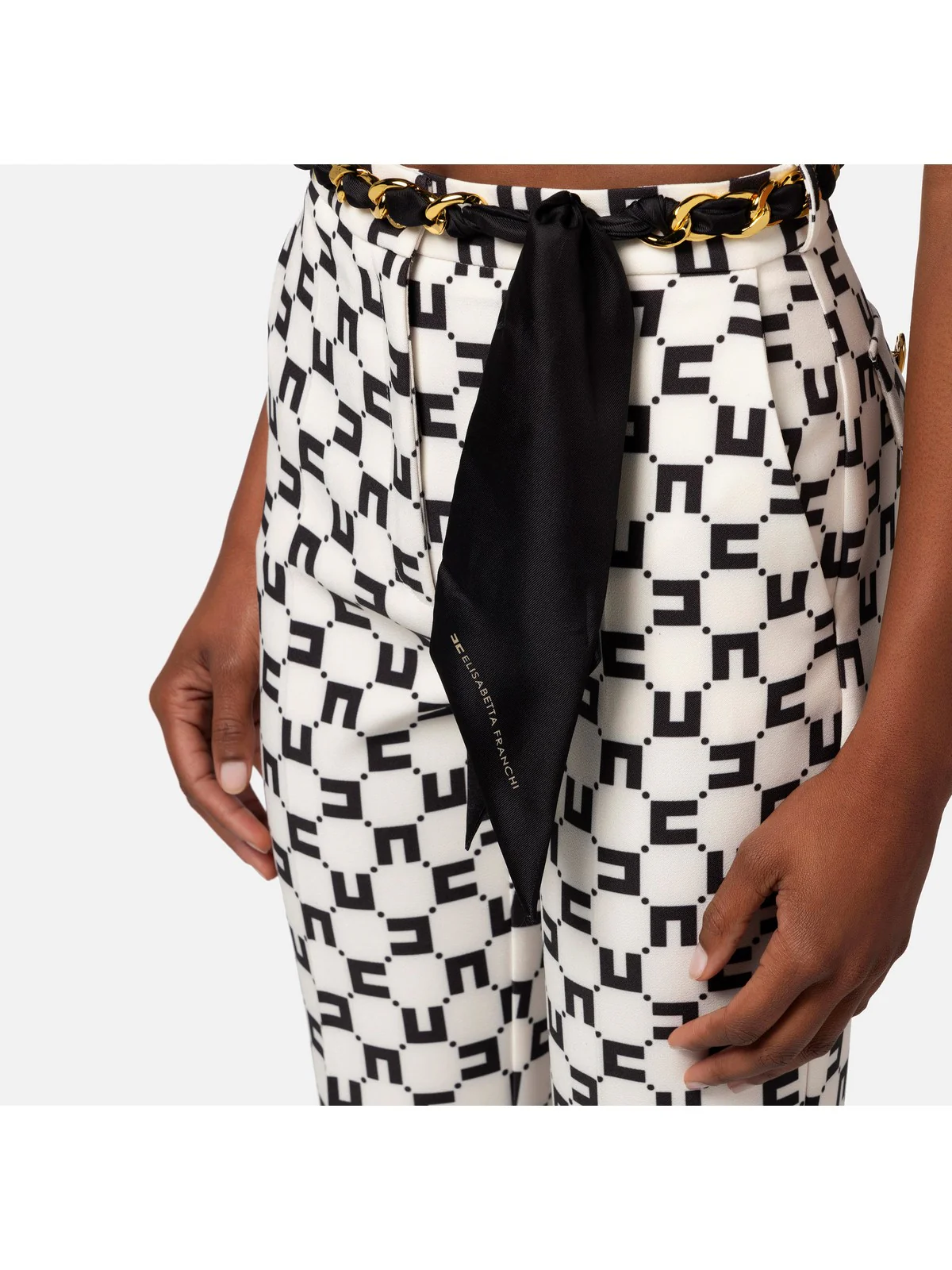 ELISABETTA FRANCHI Pantalone Donna  PAS1641E2 E84 Avorio - Image 3