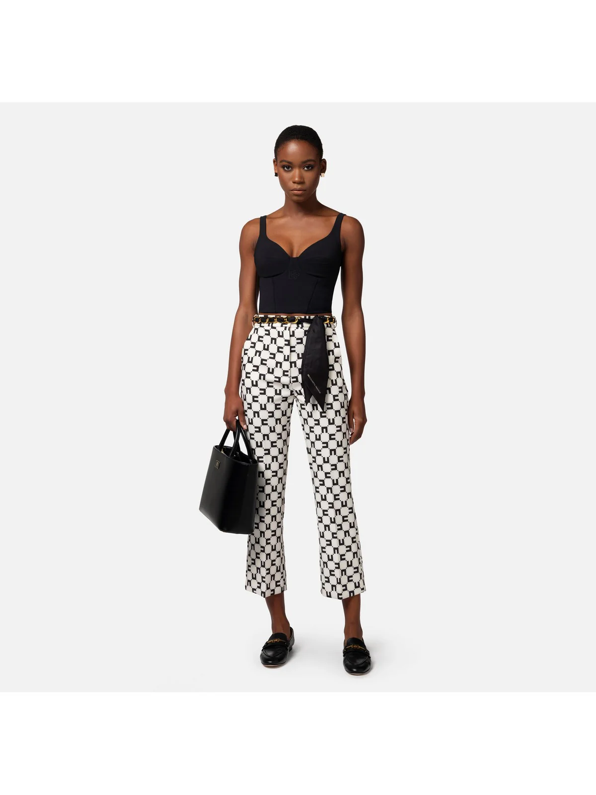 ELISABETTA FRANCHI Pantalone Donna  PAS1641E2 E84 Avorio - Image 5