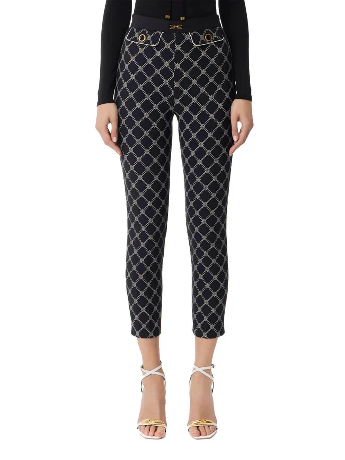 ELISABETTA FRANCHI Pantalone Donna  PAS7151E2-685 Nero - Image 2