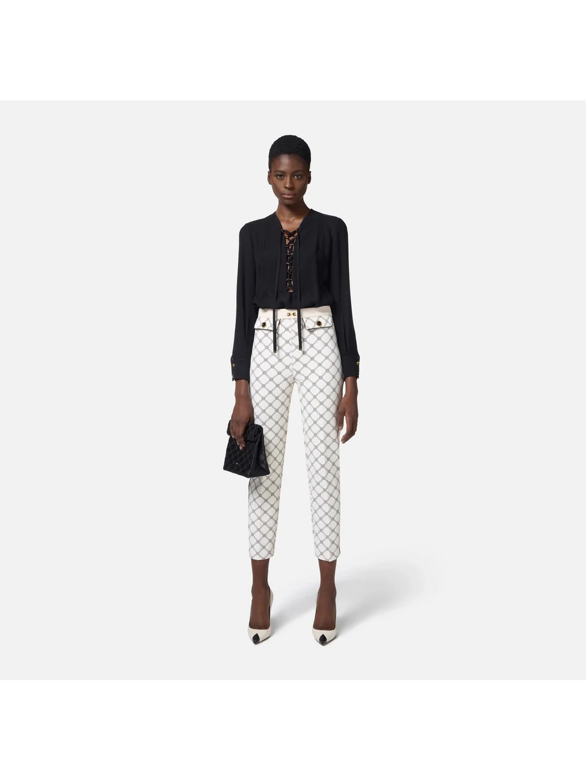ELISABETTA FRANCHI Pantalone Donna  PAS7151E2-E84 Beige - Image 3