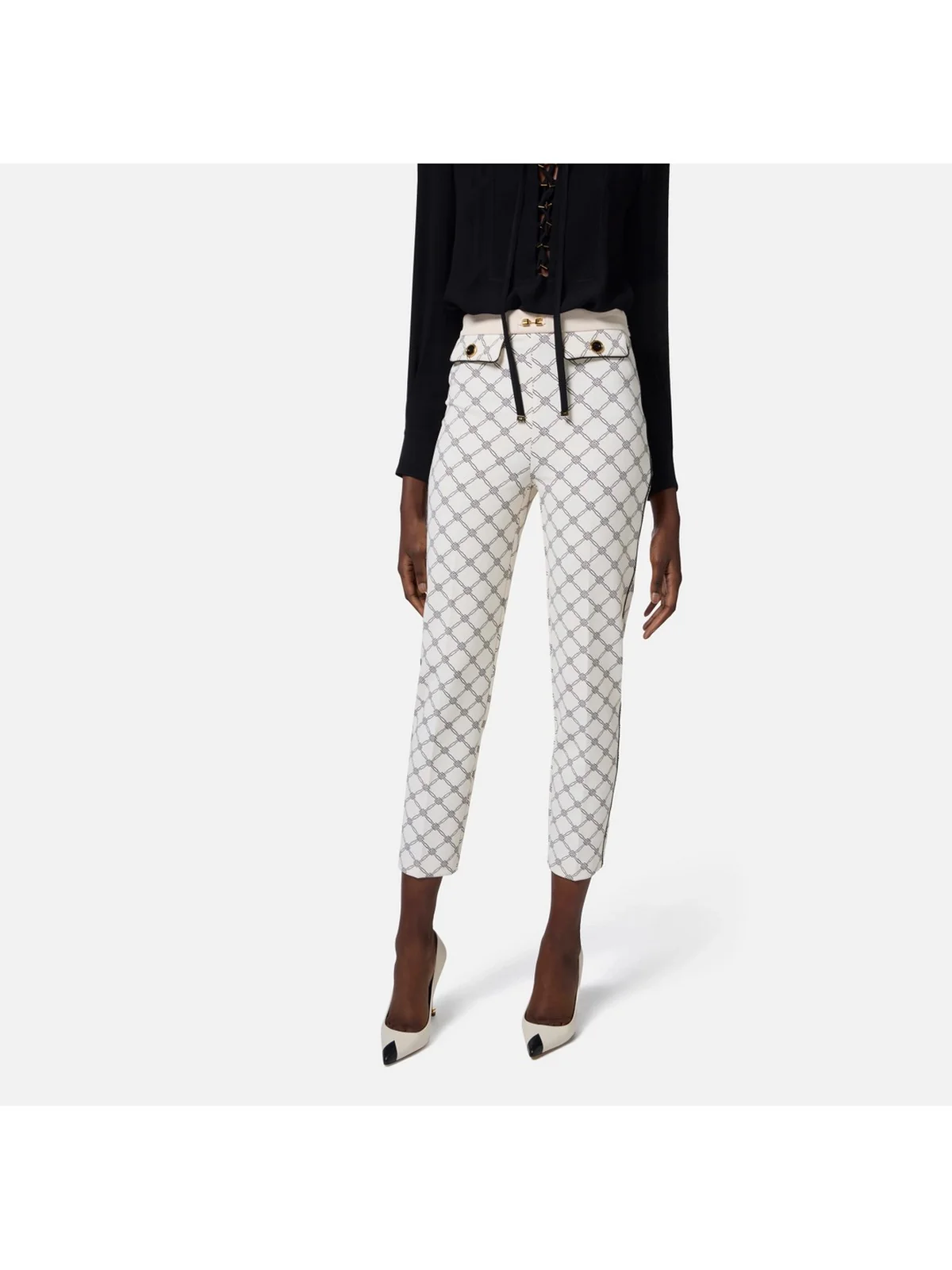 ELISABETTA FRANCHI Pantalone Donna  PAS7151E2-E84 Beige - Image 5