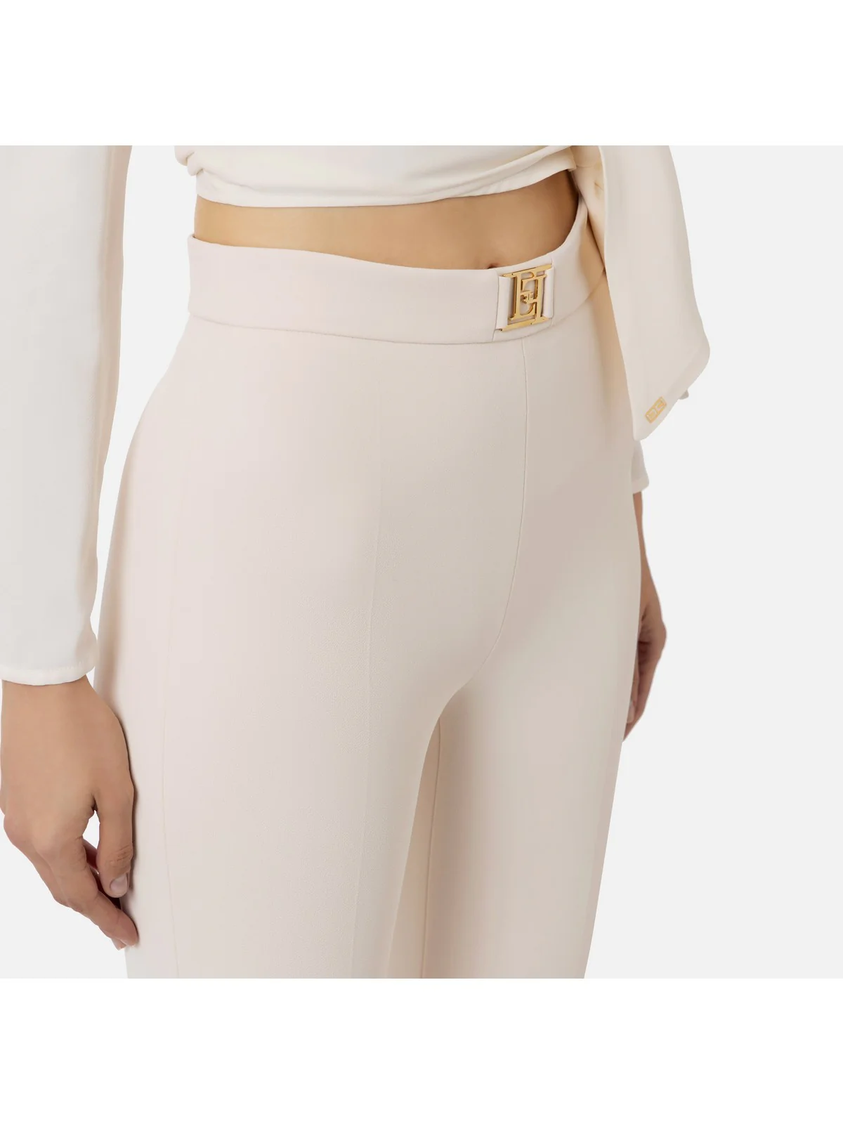 ELISABETTA FRANCHI Pantalone Donna  PAT1441E2 193 Avorio - Image 4