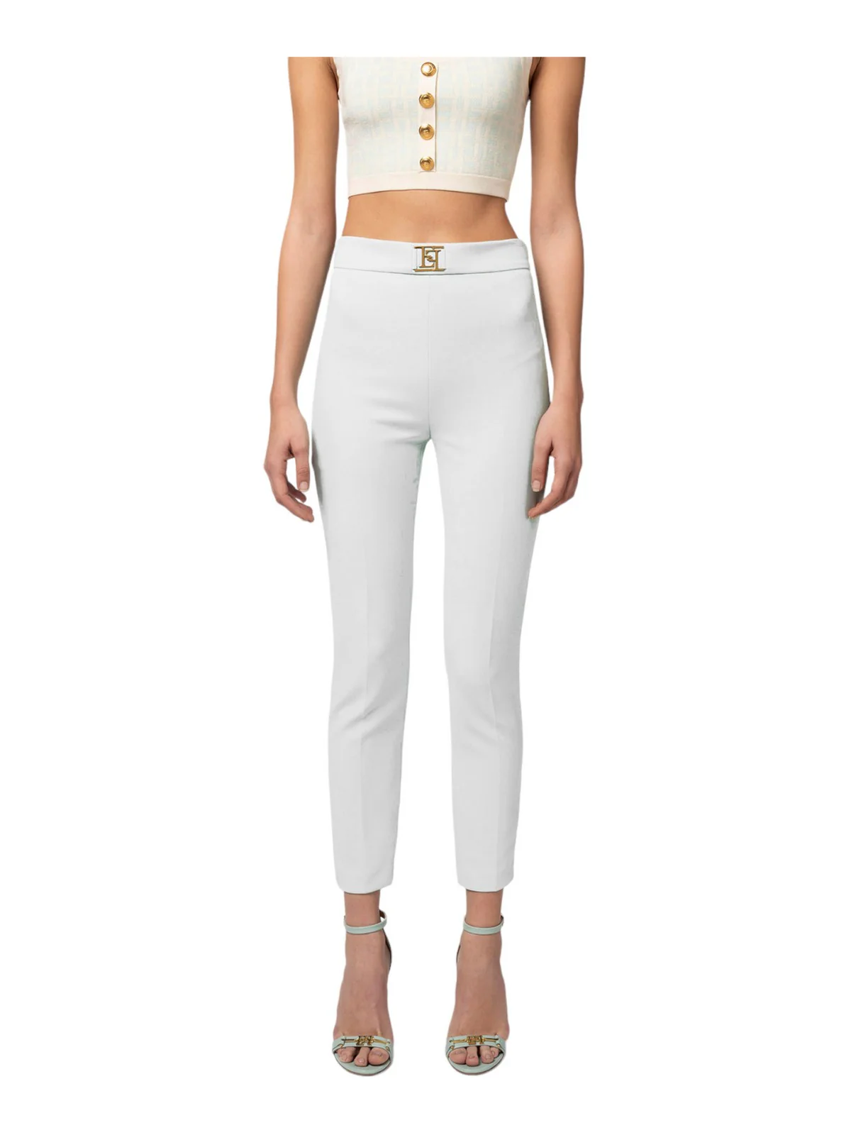 ELISABETTA FRANCHI Pantalone Donna  PAT1441E2 360 Avorio - Image 2