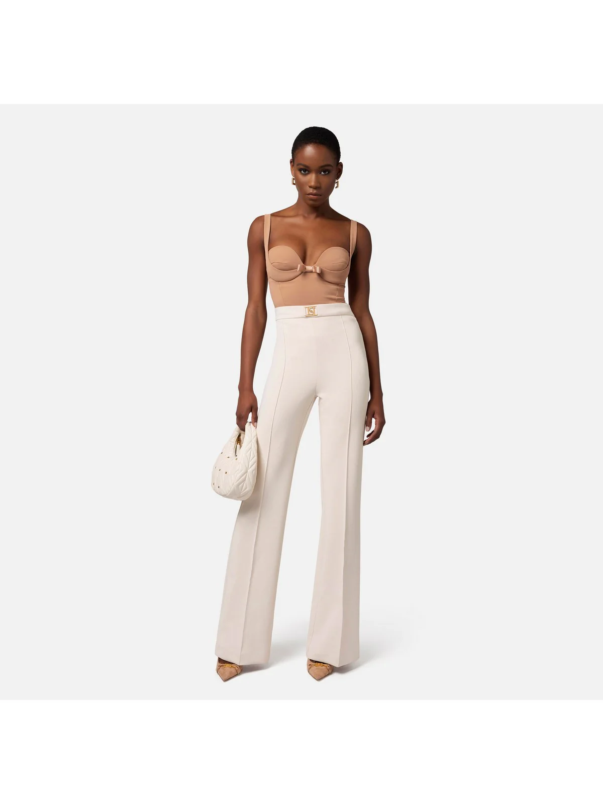 ELISABETTA FRANCHI Pantalone Donna  PAT1541E2 193 Avorio - Image 2