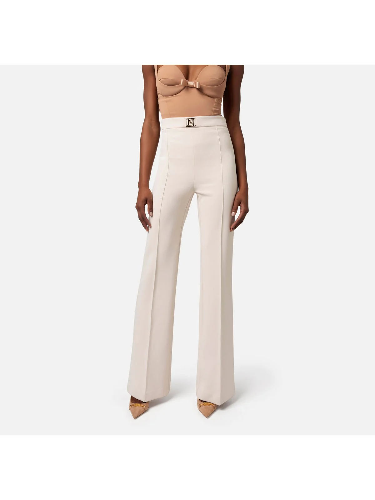 ELISABETTA FRANCHI Pantalone Donna  PAT1541E2 193 Avorio - Image 5