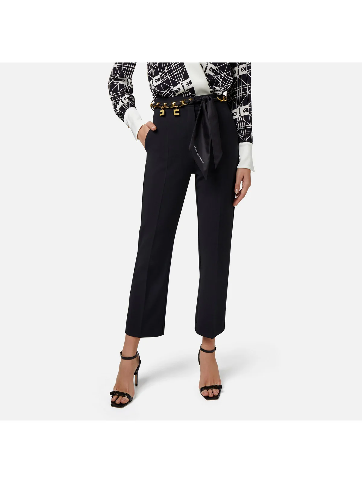 ELISABETTA FRANCHI Pantalone Donna  PAT1641E2 110 Nero - Image 2
