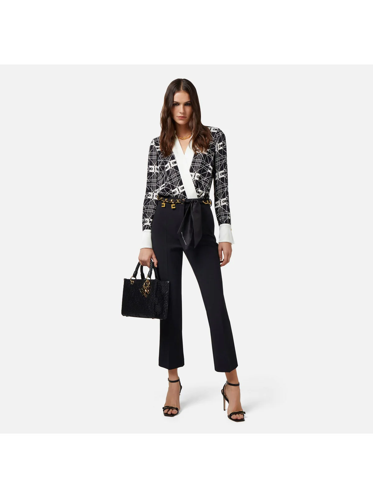 ELISABETTA FRANCHI Pantalone Donna  PAT1641E2 110 Nero - Image 5