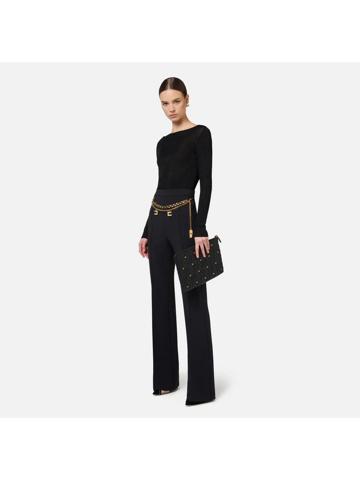 ELISABETTA FRANCHI Pantalone Donna  PAT3546E2 110 Nero - Image 2