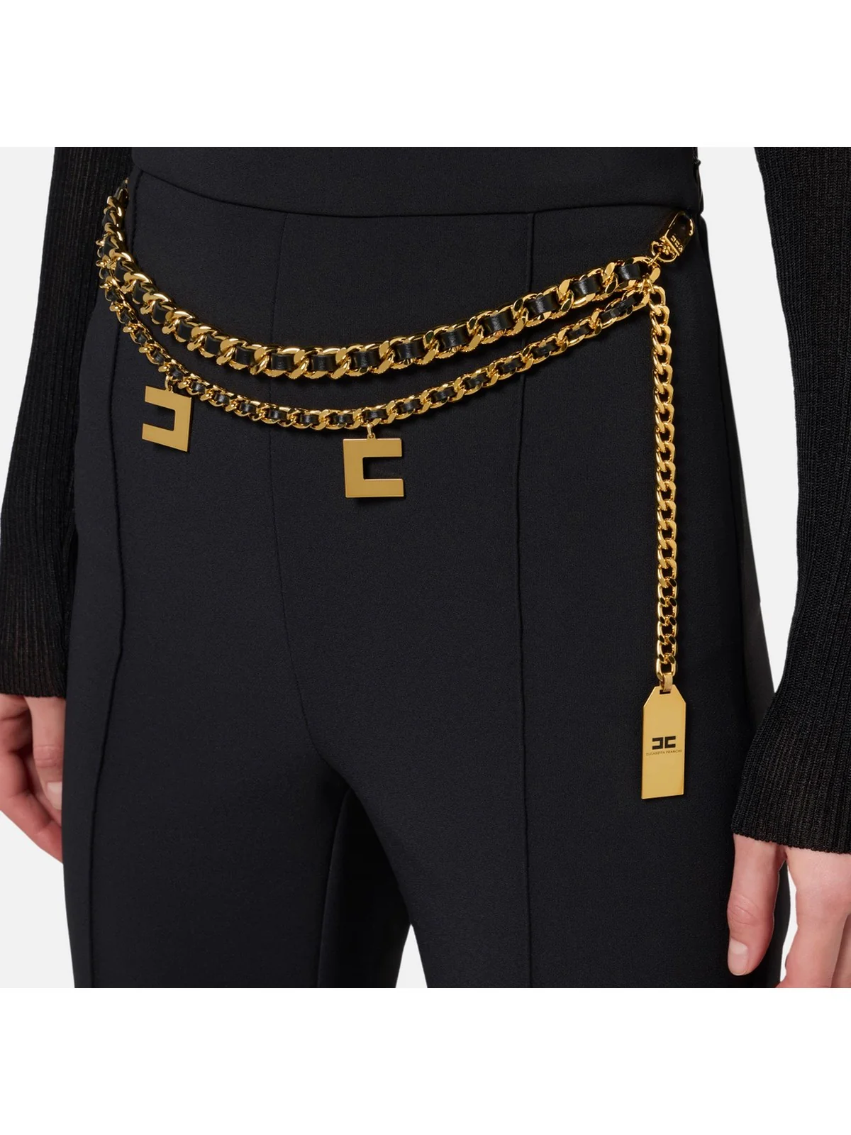 ELISABETTA FRANCHI Pantalone Donna  PAT3546E2 110 Nero - Image 4