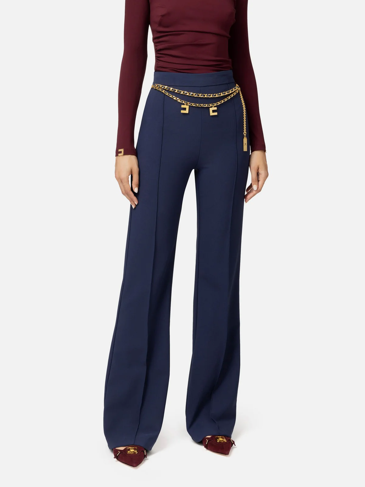 ELISABETTA FRANCHI Pantalone Donna  PAT3546E2 B75 Blu - Image 2