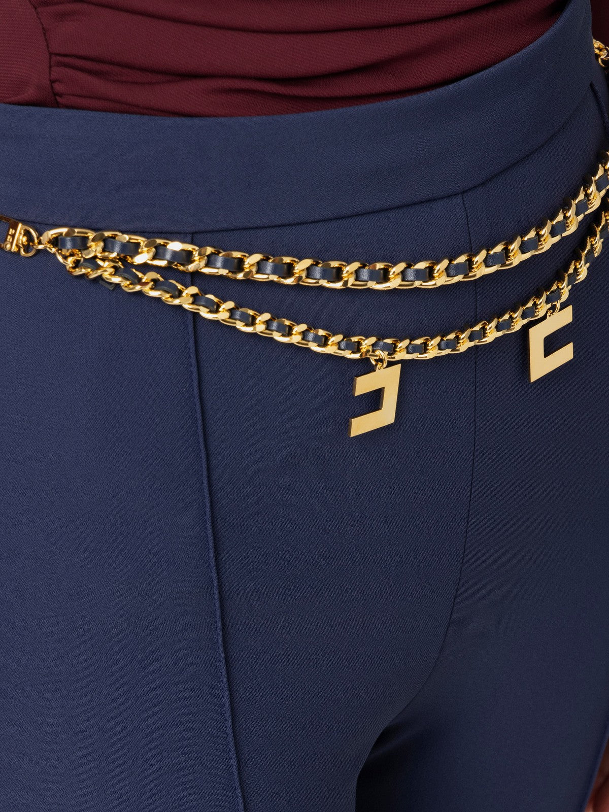 ELISABETTA FRANCHI Pantalone Donna  PAT3546E2 B75 Blu - Image 3