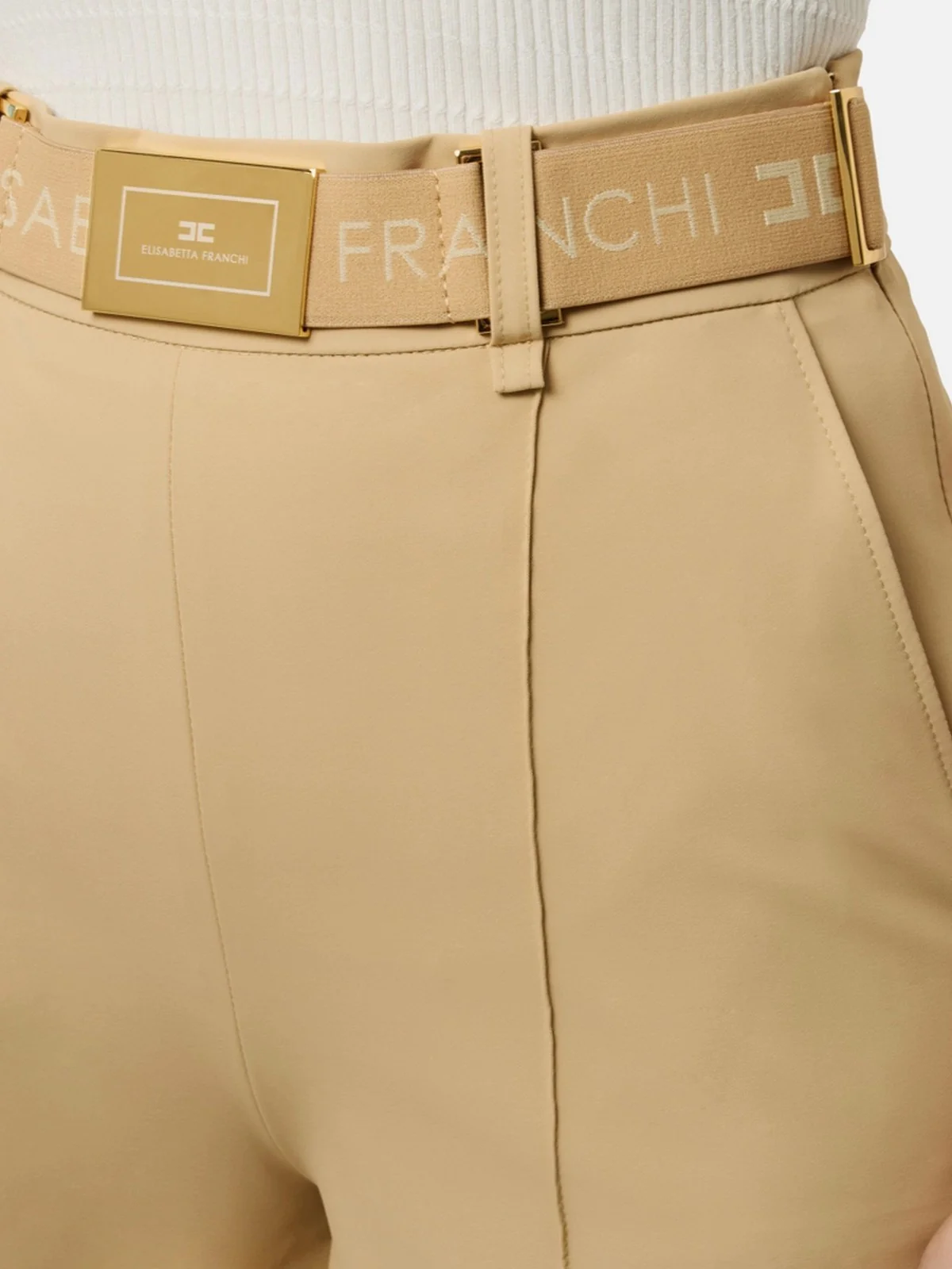 ELISABETTA FRANCHI Pantalone Donna  SH00861E2 470 CAMMELLO - Image 3