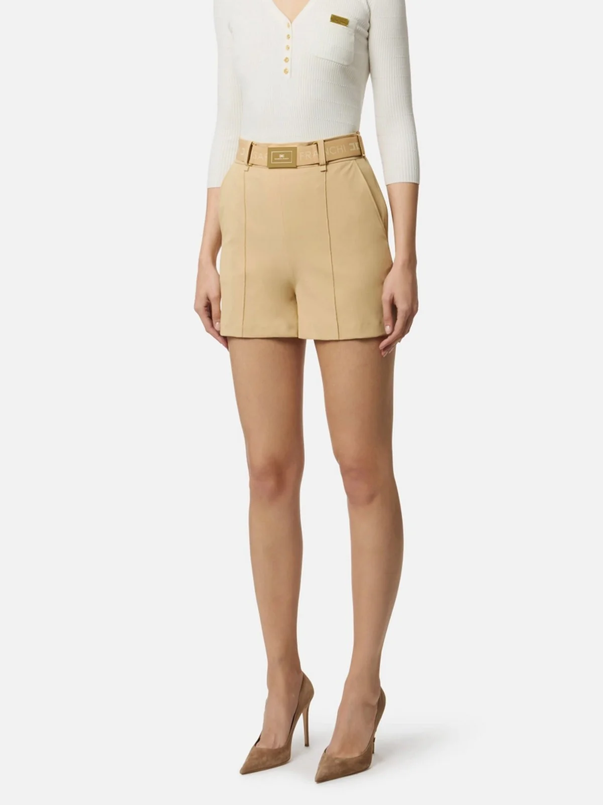 ELISABETTA FRANCHI Pantalone Donna  SH00861E2 470 CAMMELLO - Image 4
