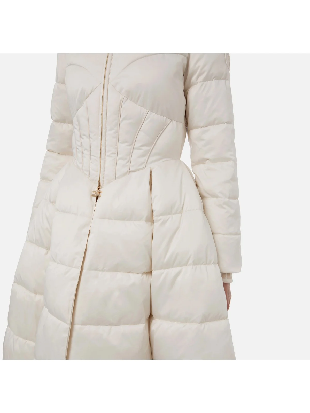 ELISABETTA FRANCHI Piumino Donna PI58Z36E2 BJ2 Bianco - Image 3