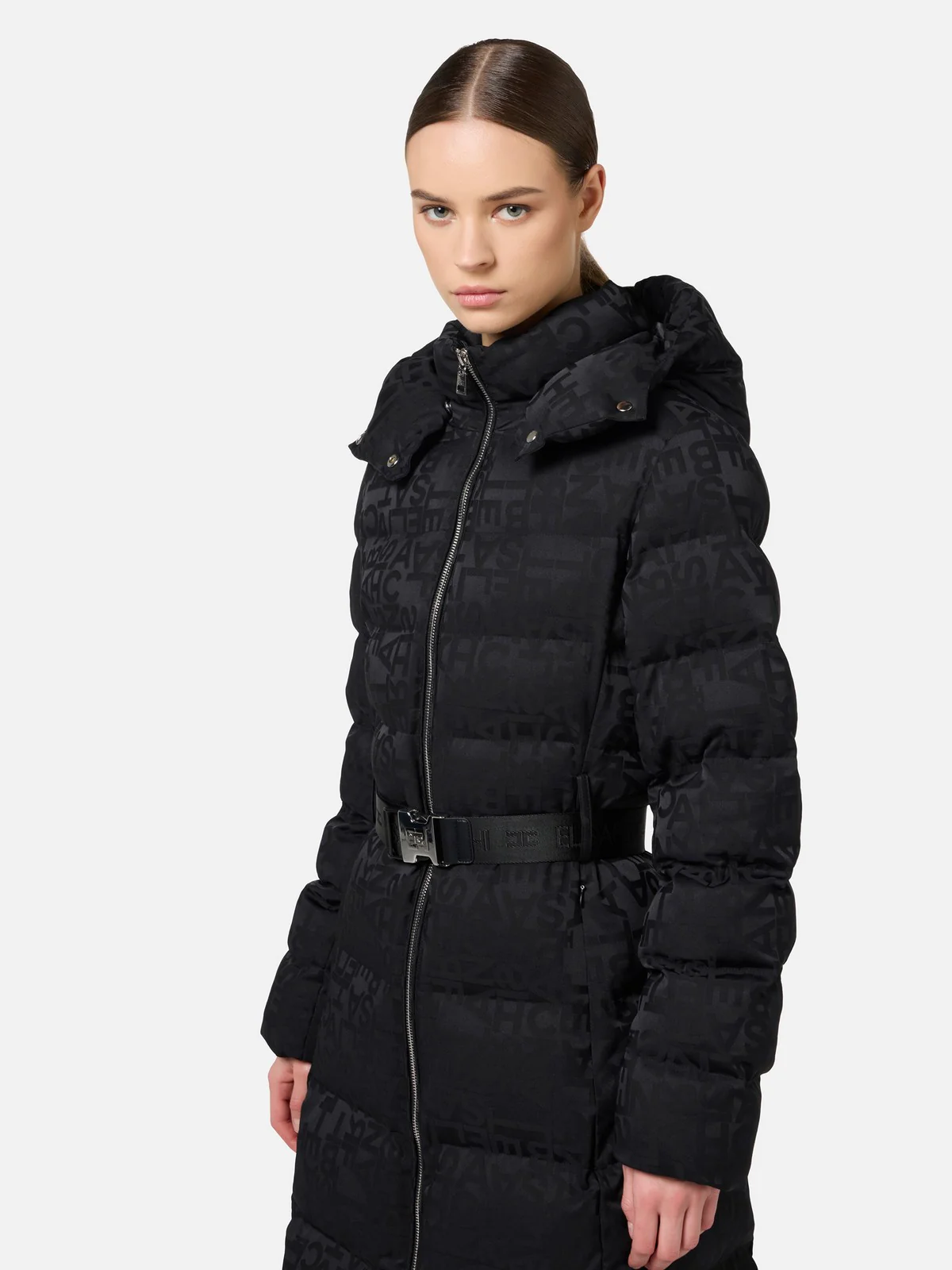 ELISABETTA FRANCHI Piumino Donna  PI71D46E2 110 Nero - Image 3