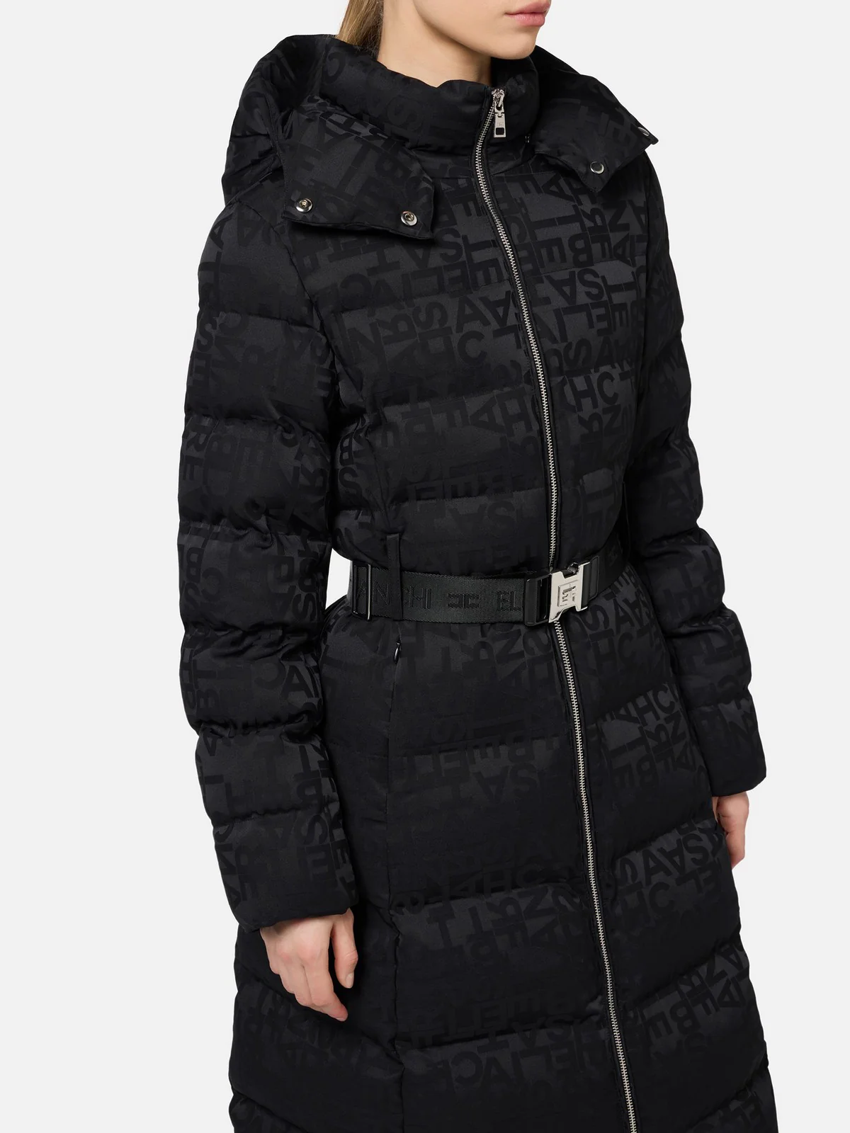 ELISABETTA FRANCHI Piumino Donna  PI71D46E2 110 Nero - Image 4