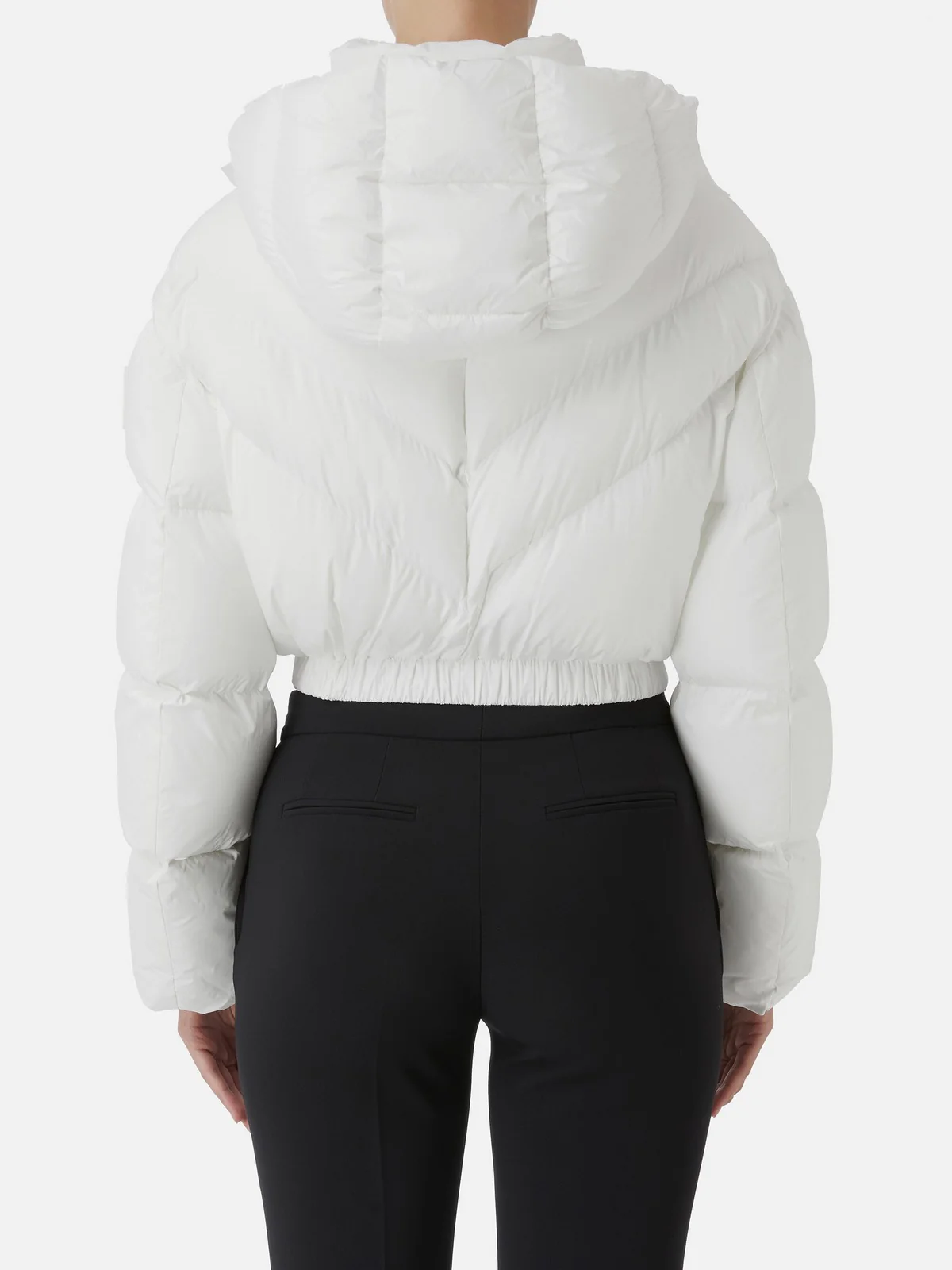 ELISABETTA FRANCHI Piumino Donna  PI73D46E2 360 Avorio - Image 4