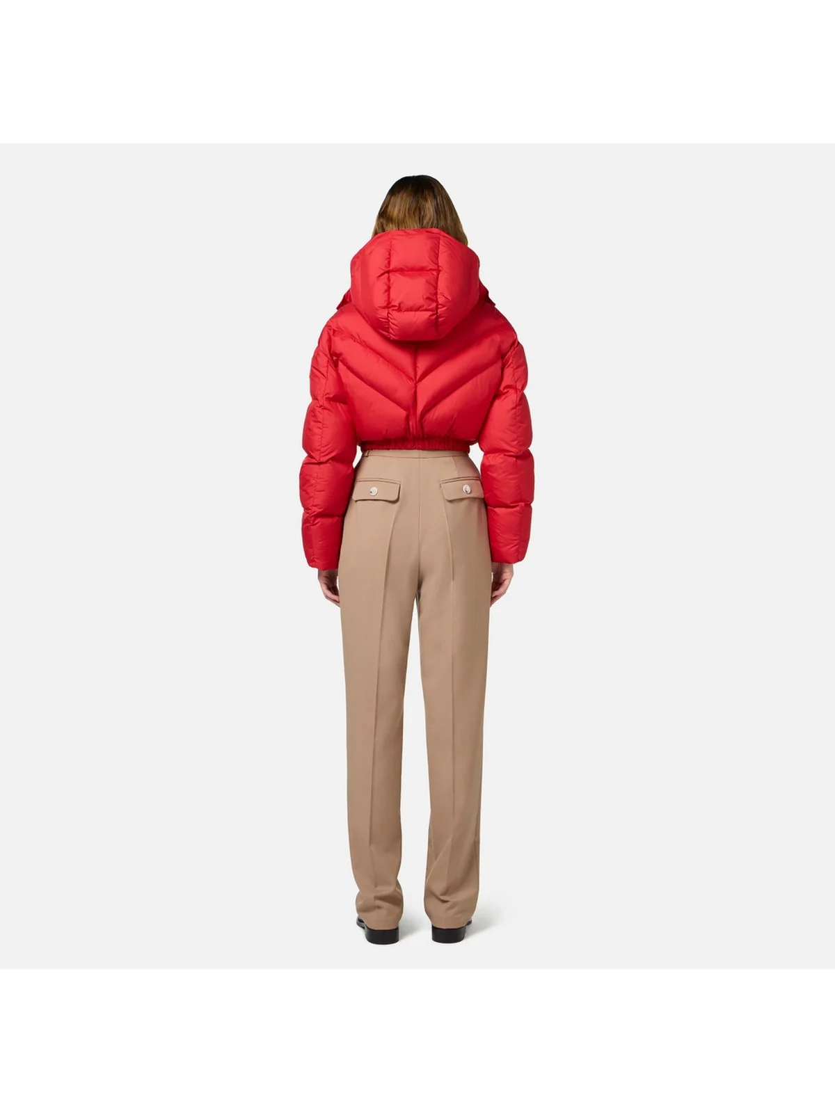 ELISABETTA FRANCHI Piumino Donna  PI73D46E2 CG5 Rosso - Image 5
