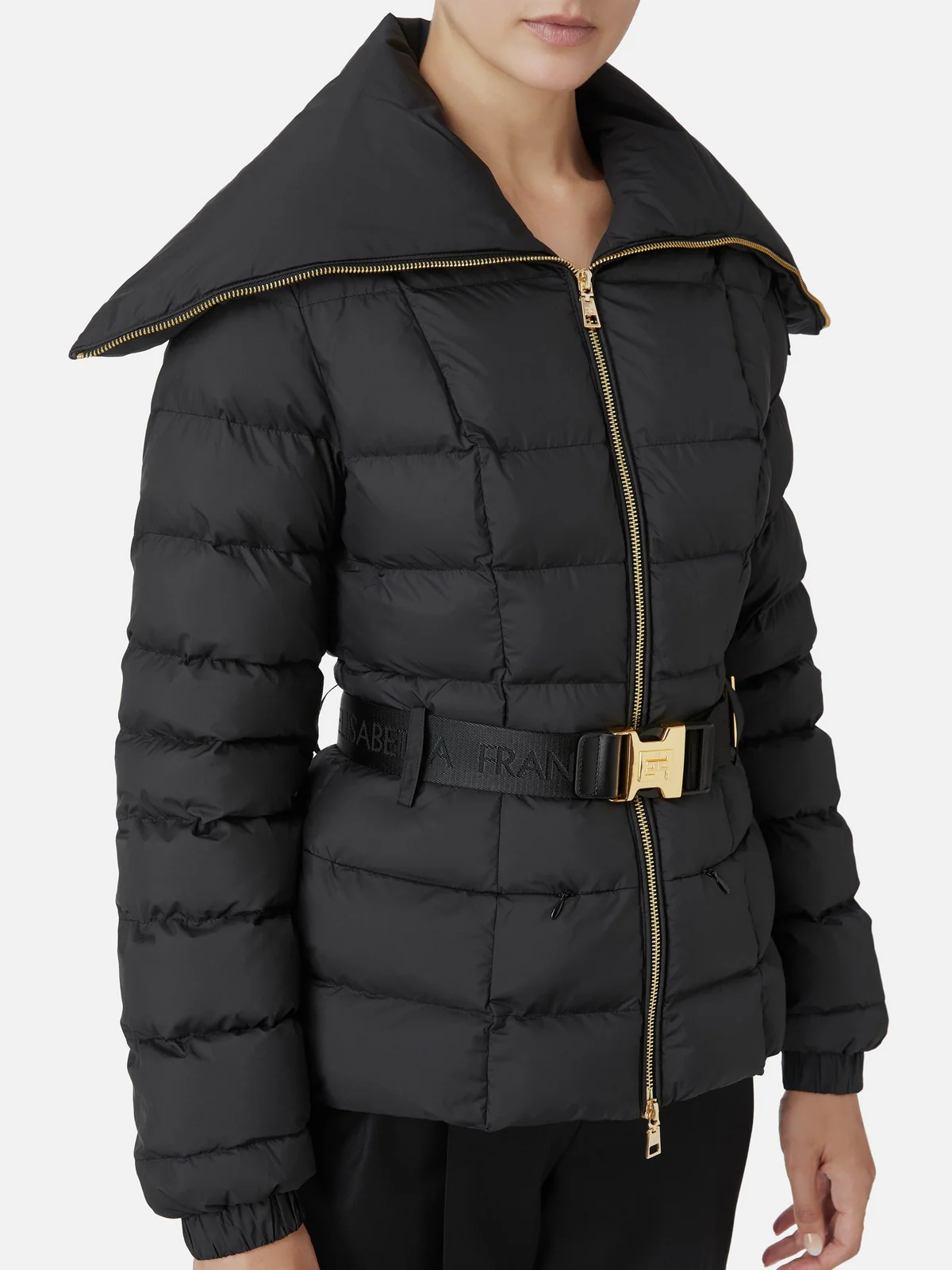 ELISABETTA FRANCHI Piumino Donna  PI76D46E2 110 Nero - Image 3