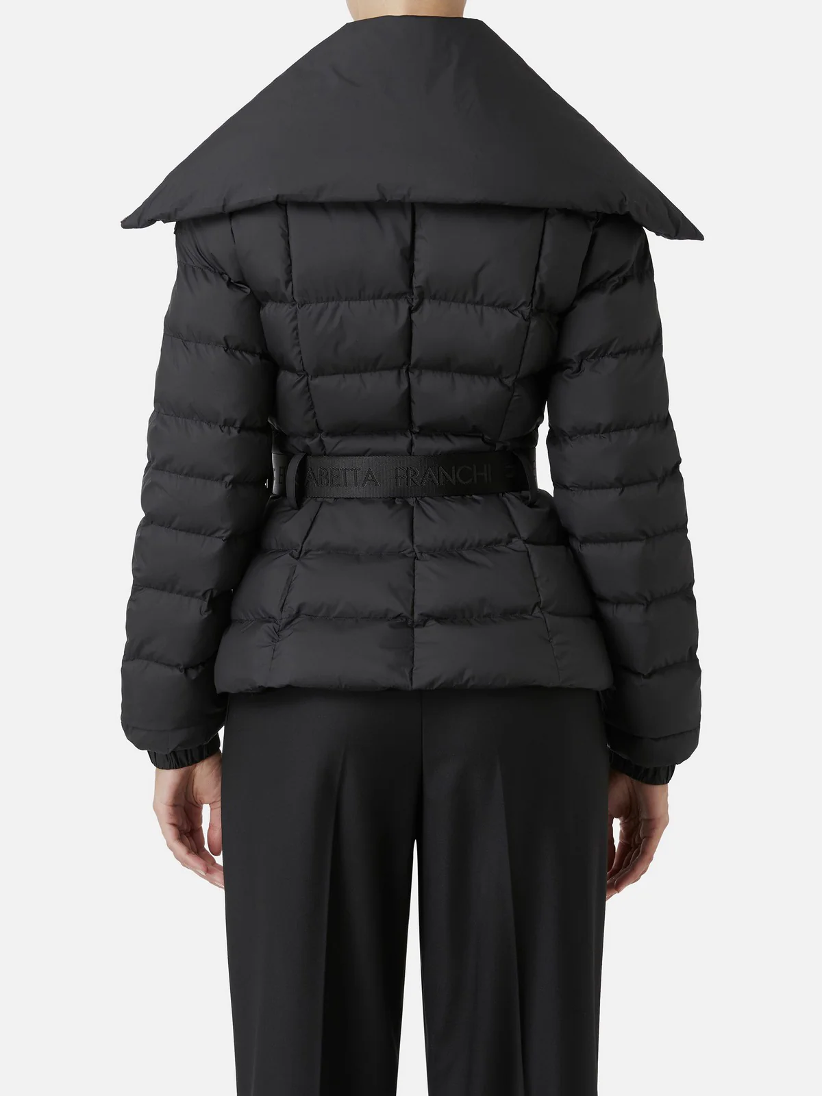 ELISABETTA FRANCHI Piumino Donna  PI76D46E2 110 Nero - Image 4