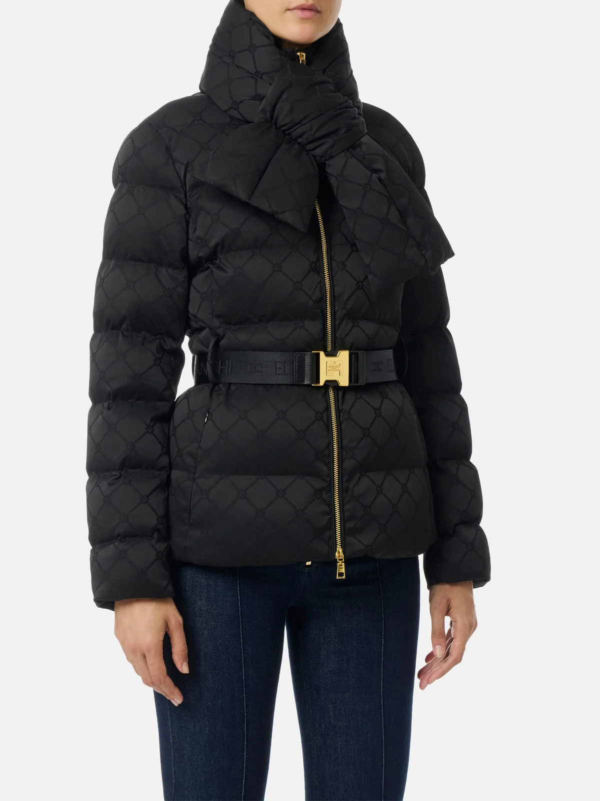 ELISABETTA FRANCHI Piumino Donna PI83D56E2 110 Nero - Image 2