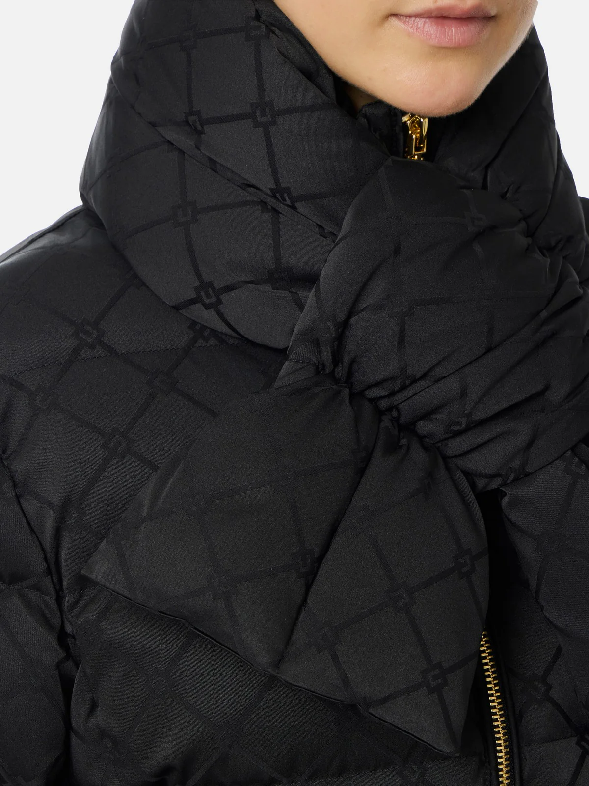 ELISABETTA FRANCHI Piumino Donna PI83D56E2 110 Nero - Image 3
