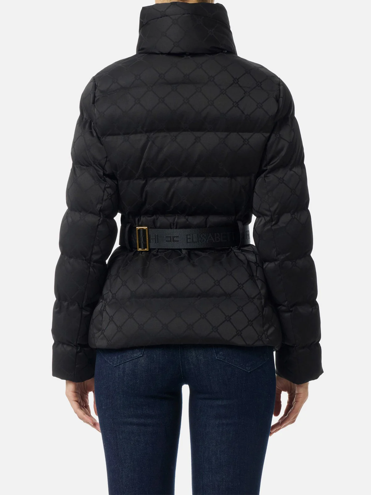 ELISABETTA FRANCHI Piumino Donna PI83D56E2 110 Nero - Image 4