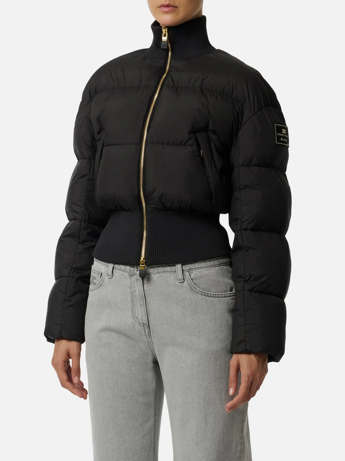 ELISABETTA FRANCHI Piumino Donna PI85D56E2 110 Nero - Image 2