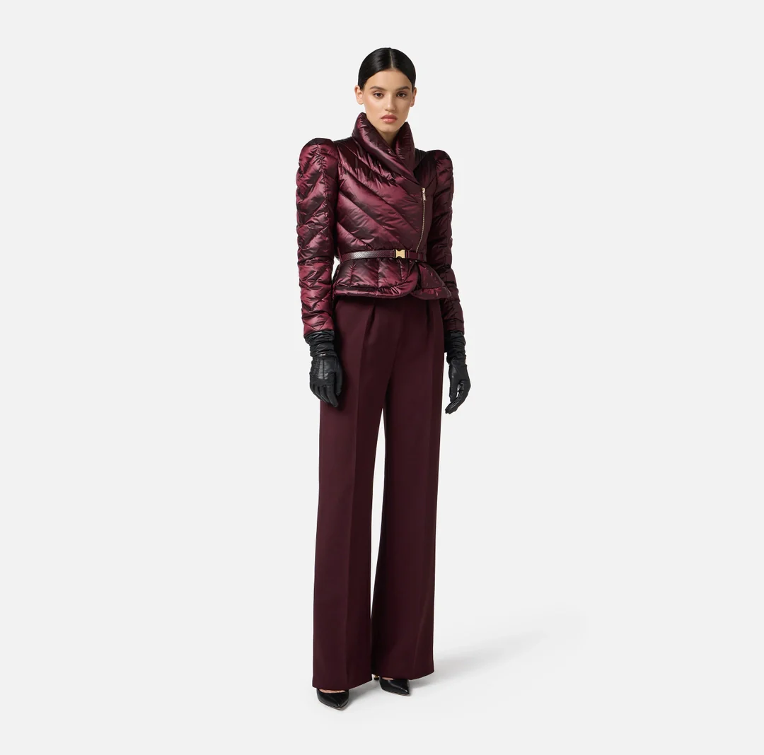 ELISABETTA FRANCHI Piumino Donna  PI89Z56E2 EA4 MERLOT - Image 2