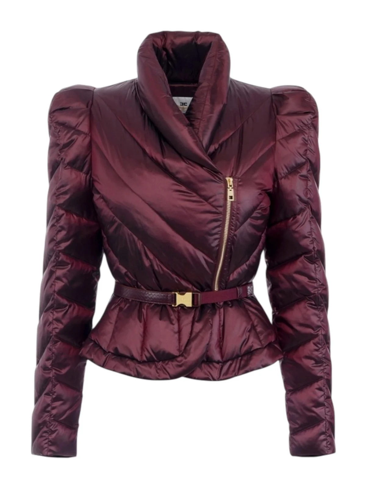ELISABETTA FRANCHI Piumino Donna  PI89Z56E2 EA4 MERLOT - Image 6