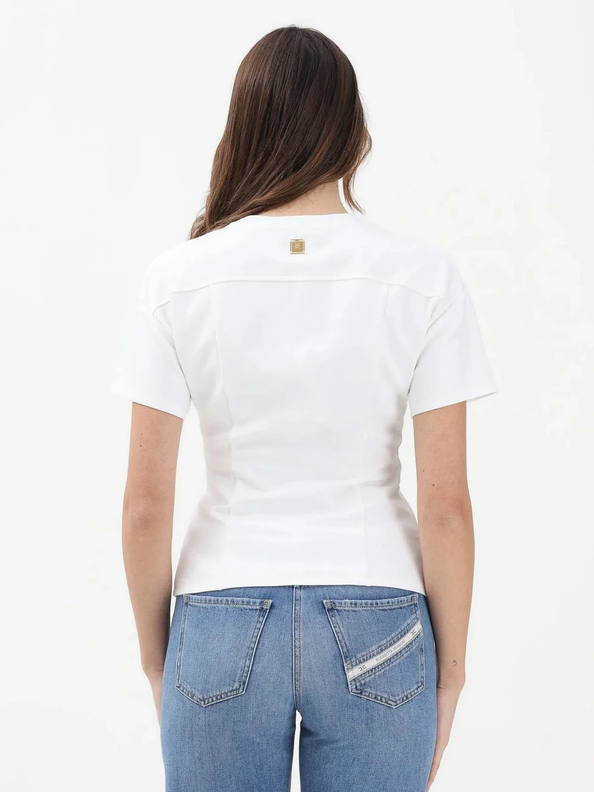 ELISABETTA FRANCHI T-shirt Donna  MA00461E2 270 GESSO - Image 4