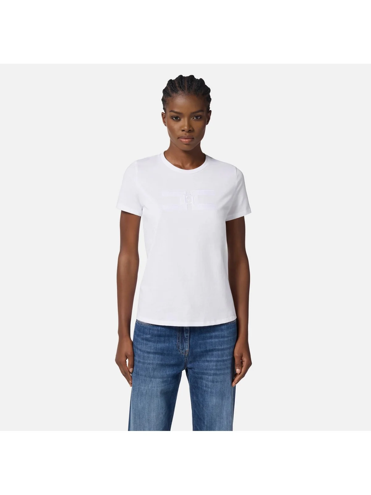 ELISABETTA FRANCHI T-shirt Donna  MA00756E2 270 GESSO - Image 3