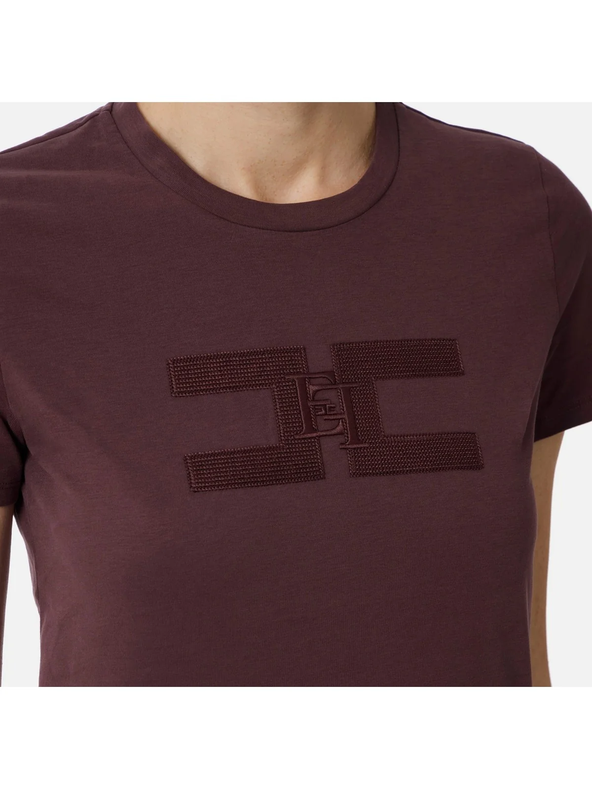 ELISABETTA FRANCHI T-shirt Donna  MA00756E2 EA4 MERLOT - Image 4