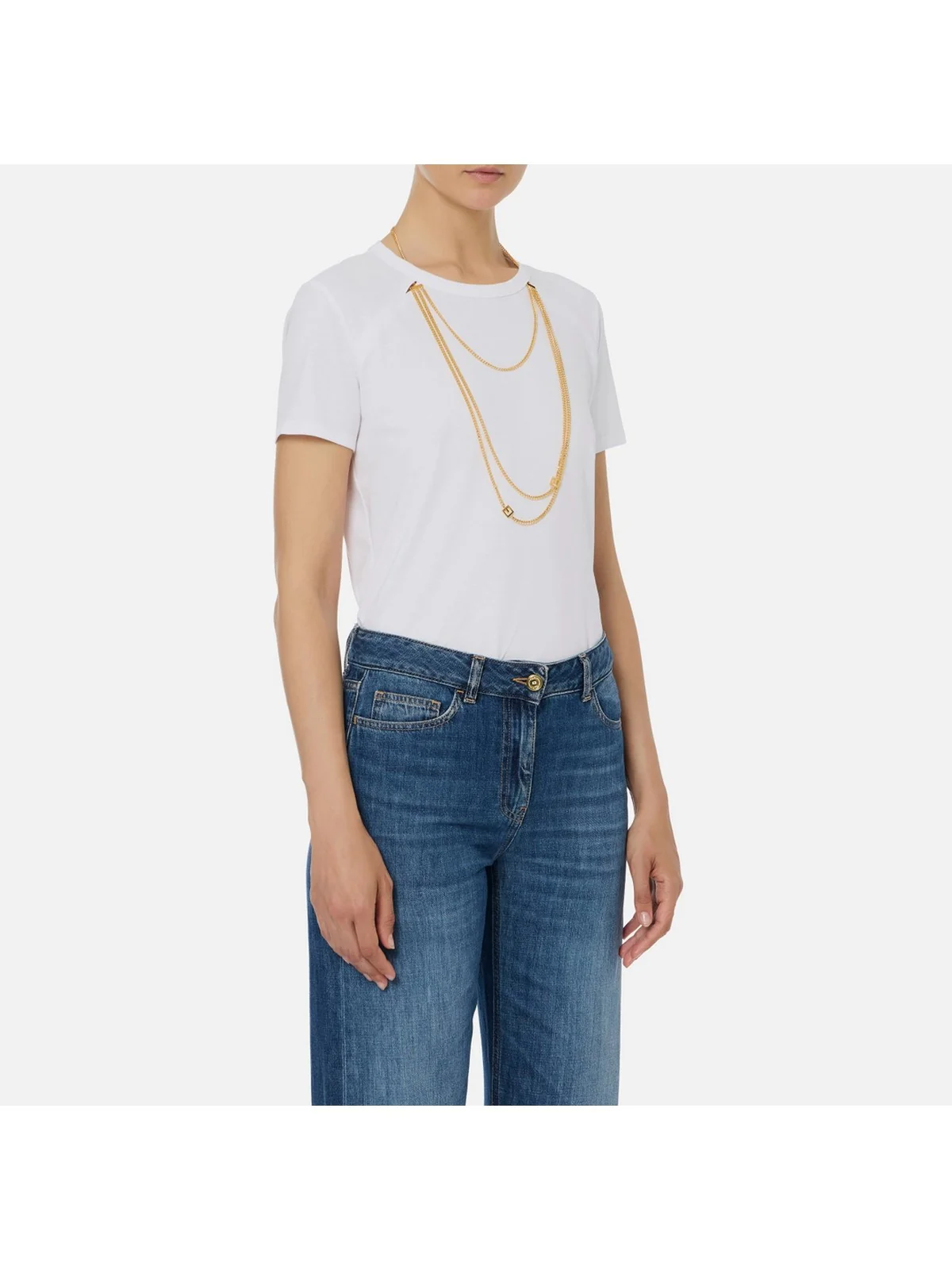 ELISABETTA FRANCHI T-shirt Donna  MA00956E2 270 GESSO - Image 2