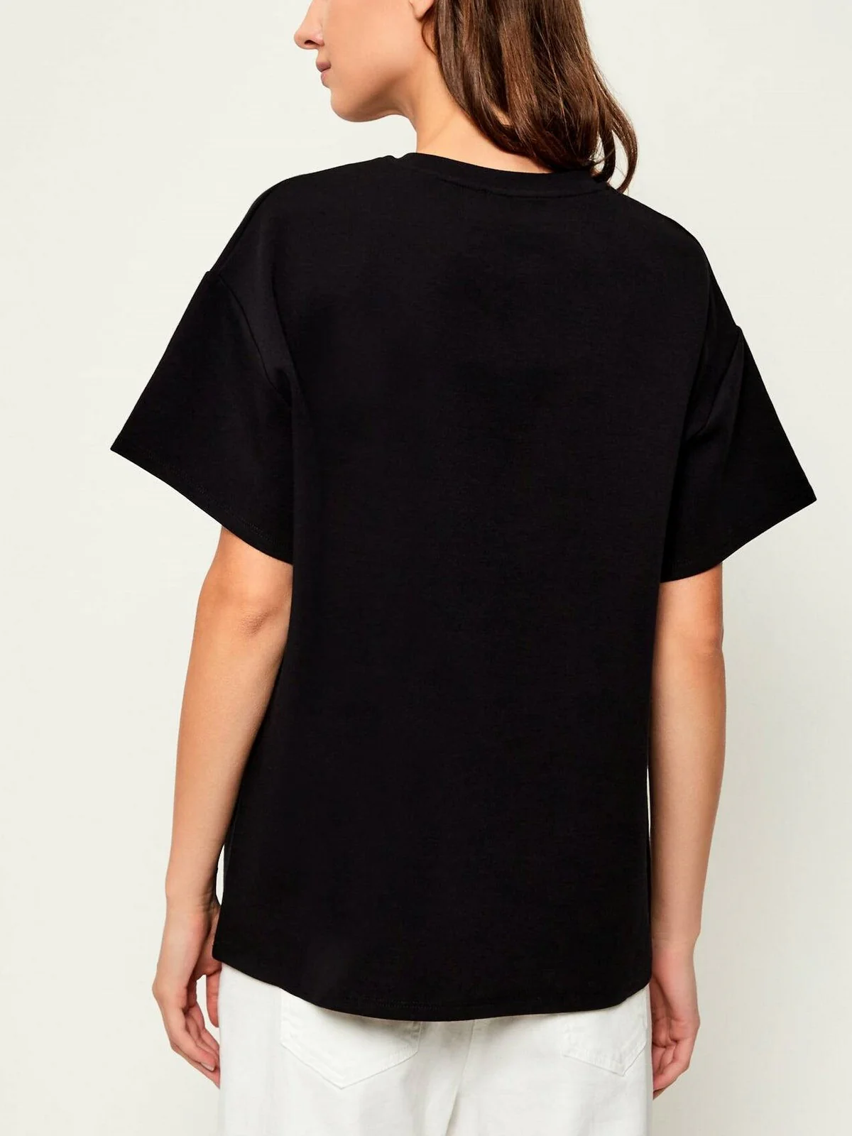 ELISABETTA FRANCHI T-shirt Donna  MA02256E2 110 Nero - Image 3