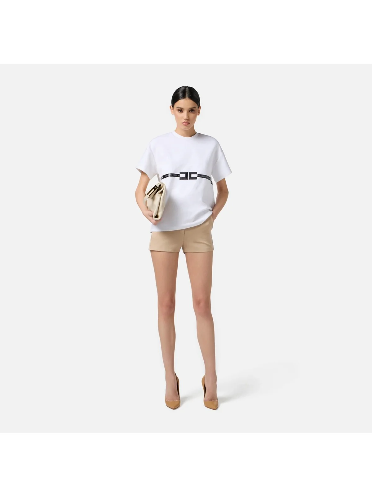 ELISABETTA FRANCHI T-shirt Donna  MA02256E2 270 GESSO - Image 2