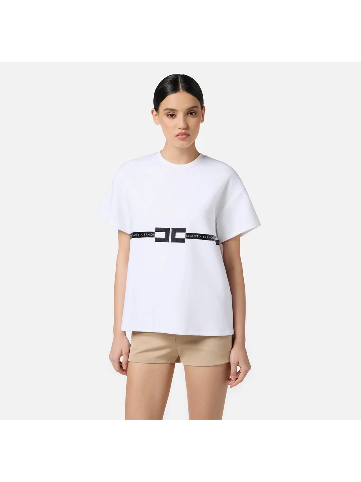 ELISABETTA FRANCHI T-shirt Donna  MA02256E2 270 GESSO - Image 3