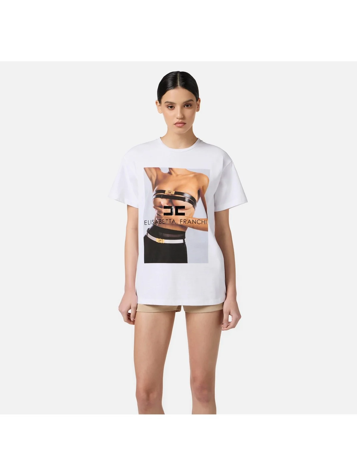 ELISABETTA FRANCHI T-shirt Donna  MA02456E2 270 GESSO - Image 3