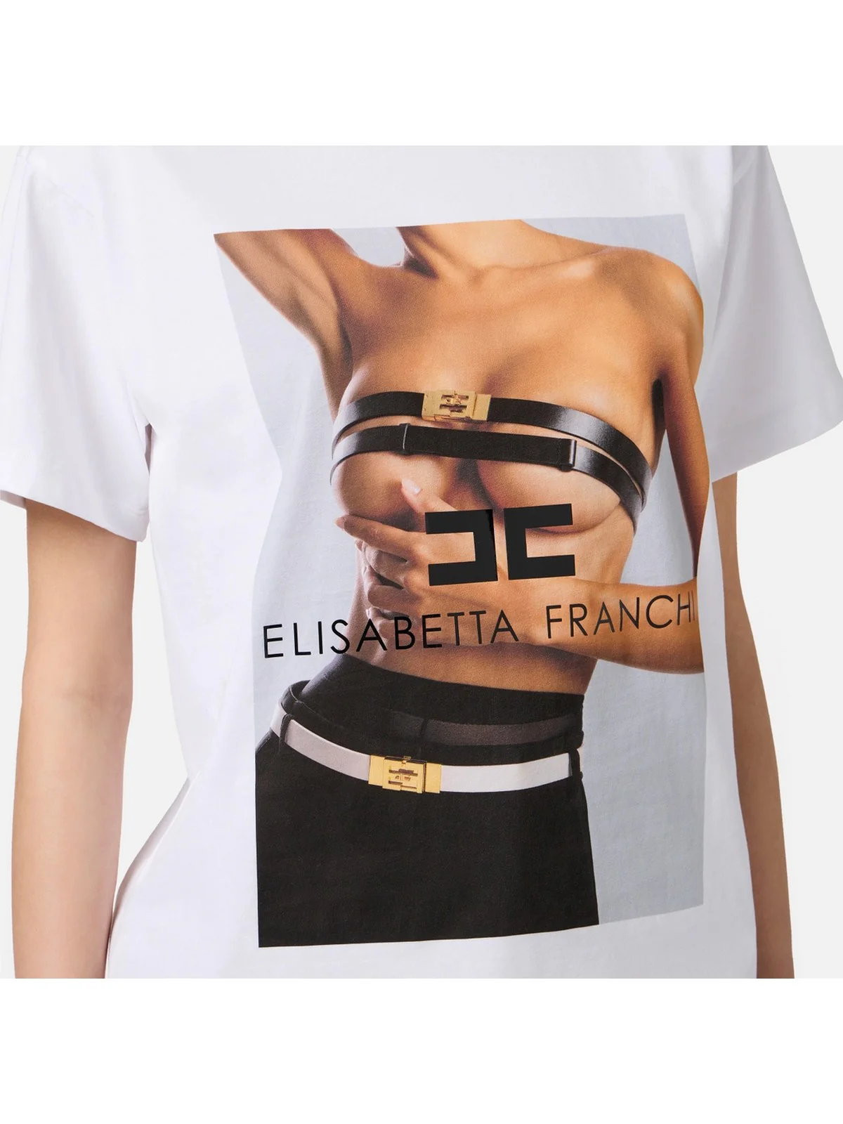 ELISABETTA FRANCHI T-shirt Donna  MA02456E2 270 GESSO - Image 4