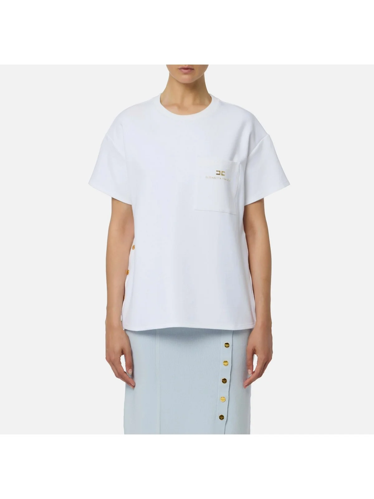 ELISABETTA FRANCHI T-shirt Donna  MA02756E2 270 GESSO - Image 2