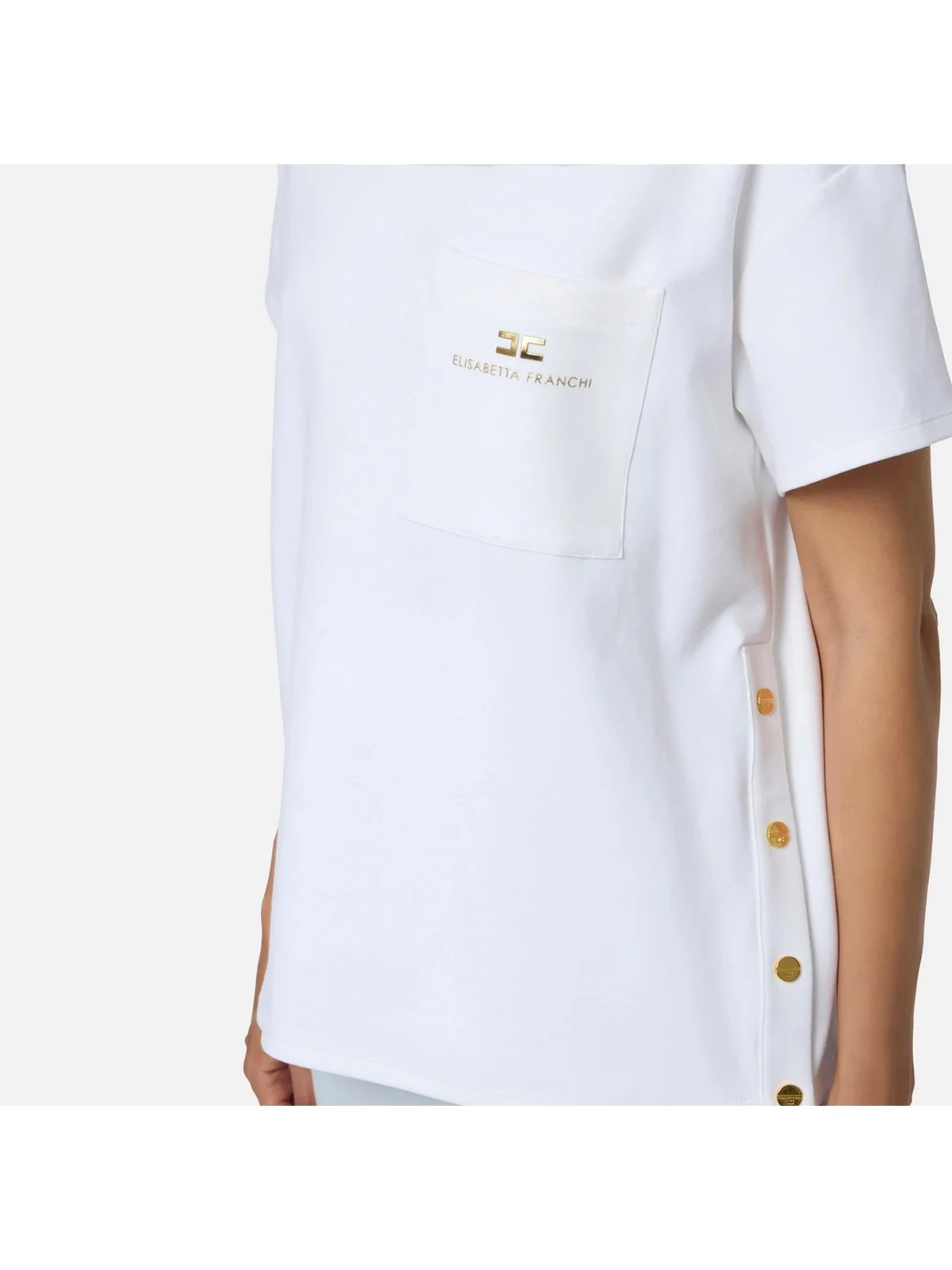 ELISABETTA FRANCHI T-shirt Donna  MA02756E2 270 GESSO - Image 3