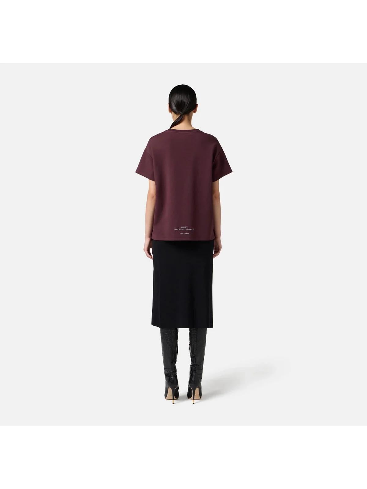 ELISABETTA FRANCHI T-shirt Donna  MA02756E2 EA4 MERLOT - Image 4
