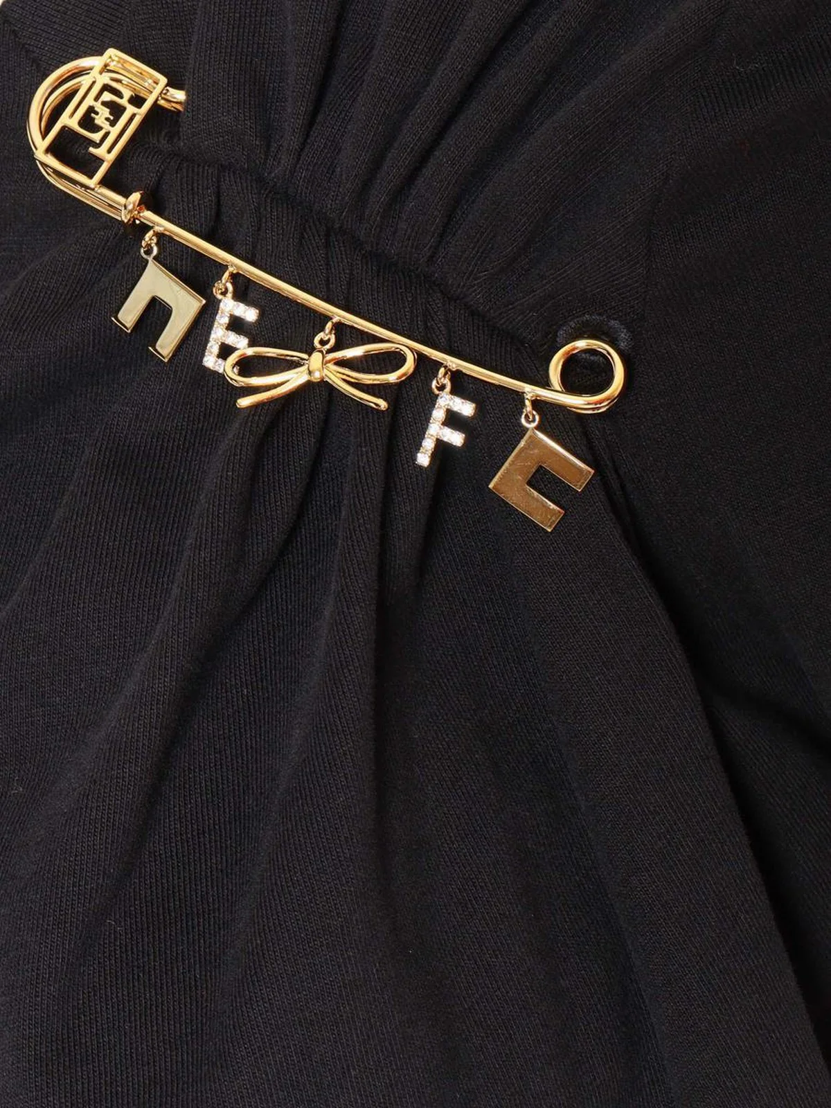 ELISABETTA FRANCHI T-shirt Donna MA02851E2-110 Nero - Image 3