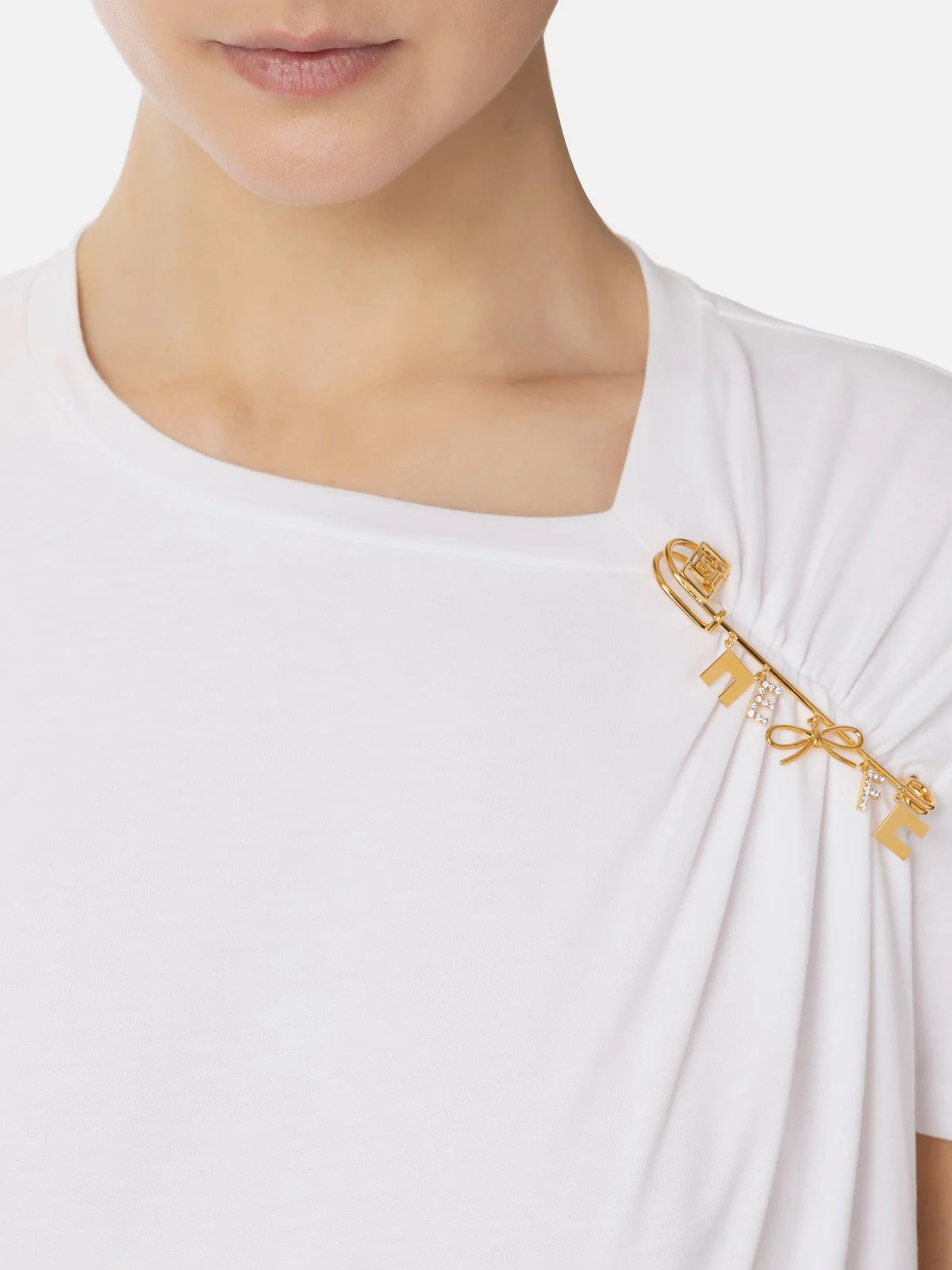 ELISABETTA FRANCHI T-shirt Donna  MA02851E2-270 Bianco - Image 3