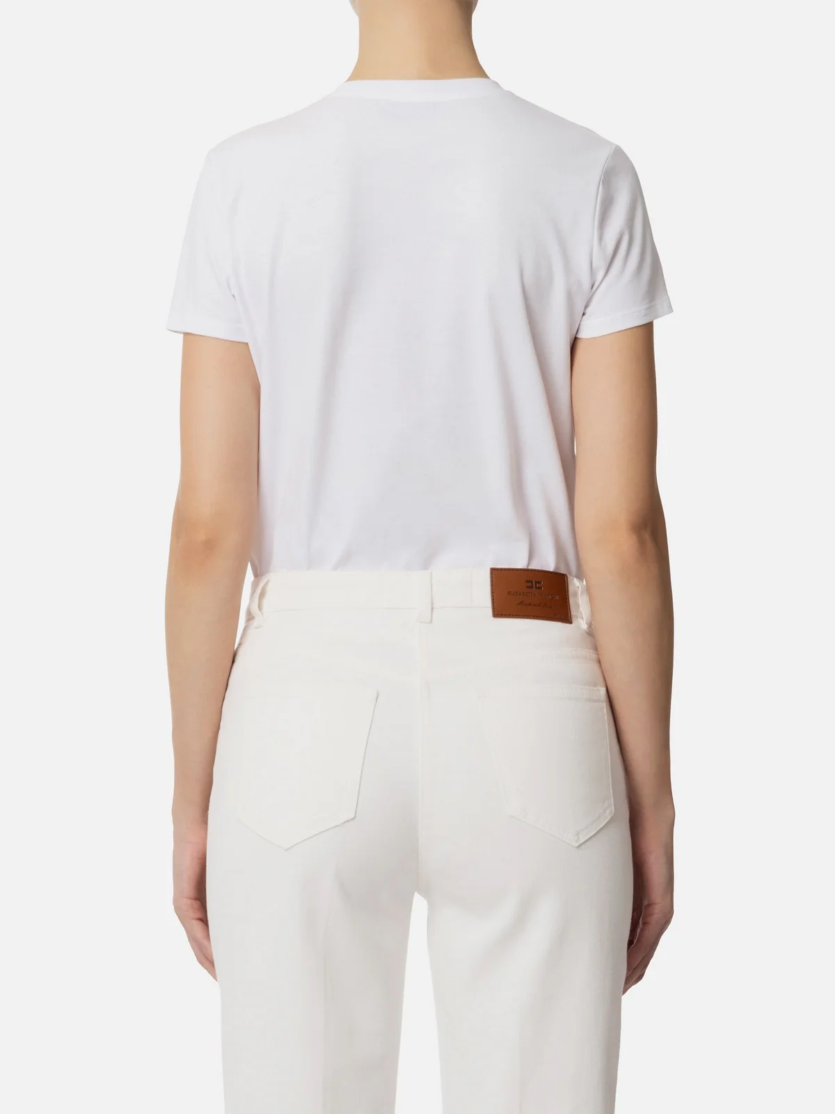 ELISABETTA FRANCHI T-shirt Donna  MA02851E2-270 Bianco - Image 4
